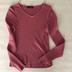 ANGE Purple Hue MAGENTA RIbbed Sweater